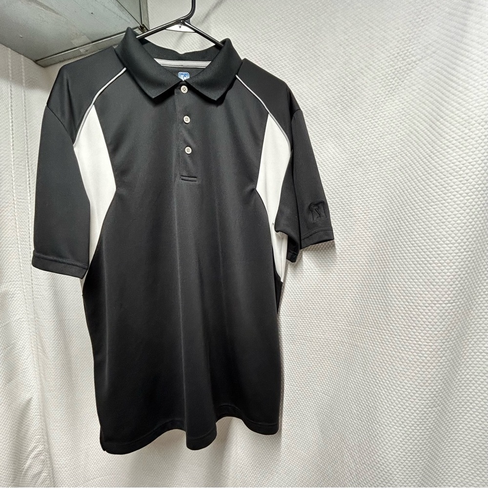 PGA Tour Black and White Performance‎ Polo Large